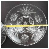 Anchor Hocking EAPC Starburst Star of David Candy Dishes, 3-Footed, Set of 2