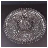 Anchor Hocking Stars & Bars Vintage Clear Glass Platter - 11 in