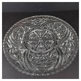 Anchor Hocking Stars & Bars Glass Serving Platter - Cake Plate