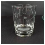 GMHC Engraved Glassware Set - Cake Platter on Stand, 2 Totem Pole Plates (Lot of 6)