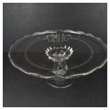 GMHC Engraved Glassware Set - Cake Platter on Stand, 2 Totem Pole Plates (Lot of 6)
