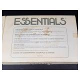 Essentials Vintage Clear Glass 5-Compartment Divided Serving Tray