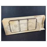 Toscany Printemps Relish Tray - 3-Compartment Frosted Floral Glass