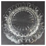 Princess House Crystal Heritage Shell Condiment Spoons - Set of 4 & Clear Candy Dish