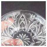 Crystal Glass Dessert Bowls - Set of 6, 5 in Diameter, Starburst Pattern