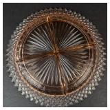 Anchor Hocking Miss America Pink Depression Glass Divided Relish Trays - Set of 2