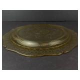 Federal Glass Patrician Spoke Amber Depression Plate & Indiana Glass Lorain Pattern Plate