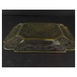 Federal Glass Patrician Spoke Amber Depression Plate & Indiana Glass Lorain Pattern Plate