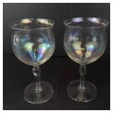Iridescent Glassware Set - 2 Wine Goblets & 2 Champagne Glasses