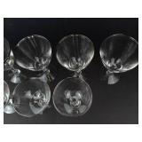 Fostoria Wedding Ring Crystal Glasses - Platinum Rim (Lot of 9)