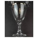 Fostoria Wedding Ring Crystal Glasses - Platinum Rim (Lot of 9)