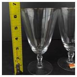 Fostoria Engagement Crystal Iced Tea Goblets - 4-Piece Set with Platinum Rim
