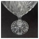 Mikasa Park Ridge Crystal Water Goblets - Deeply Cut Pattern, Textured Stem - Set of 2