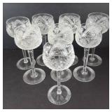 Crystal Cut Glass Champagne Coupe Glasses - 8-Piece Set