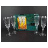 Salzburg Cristal de Flandre 4 Champagne Flutes 14.5 cl
