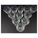 Starburst Etched Wine Glasses - Set of 11 Stemware