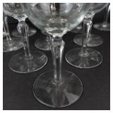 Starburst Etched Wine Glasses - Set of 11 Stemware
