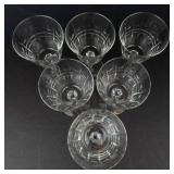 Libbey Rock Sharpe Wayne Pattern Water Goblets - Set of 6 Vintage Crystal