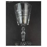 Libbey Rock Sharpe Wayne Pattern Water Goblets - Set of 6 Vintage Crystal