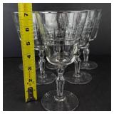 Libbey Rock Sharpe Wayne Pattern Water Goblets - Set of 6 Vintage Crystal