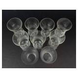 Vintage Starburst Etched Parfait Glasses - Mid Century Dessert Glassware Set of 9