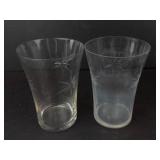 Vintage Starburst Etched Parfait Glasses - Mid Century Dessert Glassware Set of 9