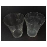 Vintage Starburst Etched Parfait Glasses - Mid Century Dessert Glassware Set of 9