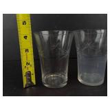 Vintage Starburst Etched Parfait Glasses - Mid Century Dessert Glassware Set of 9