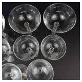 Libbey Leaves & Vines Etched Champagne Coupe Glasses - Set of 9