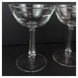 Libbey Leaves & Vines Etched Champagne Coupe Glasses - Set of 9