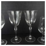Clear Glass Stemware - 6-Piece Goblet & Wine Glass Set