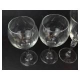 Clear Glass Stemware - 6-Piece Goblet & Wine Glass Set