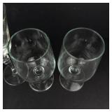 Clear Glass Stemware - 6-Piece Goblet & Wine Glass Set
