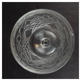 Crystal Cut Glass Footed Goblets - Set of 3