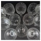 Etched Crystal Glasses - 12-Piece Set (6 Tall Flutes, 6 Short Coupes)