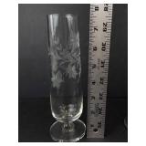 Champagne Flutes - Etched Starburst Pattern (Lot of 5)