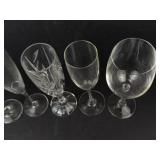 Stemware Assortment- 6 Glasses: 5 Champagne Flutes & 1 Goblet