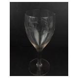 Wine Glasses Set - Clear 4, Hand-Painted 2, Hurricane Lamp with Gold Stem (Lot of 7)