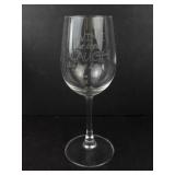 Wine Glasses Set - Clear 4, Hand-Painted 2, Hurricane Lamp with Gold Stem (Lot of 7)