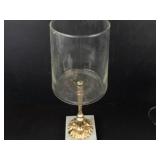 Wine Glasses Set - Clear 4, Hand-Painted 2, Hurricane Lamp with Gold Stem (Lot of 7)