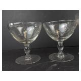 Etched Glasses - Assorted Stemware (Lot of 6)