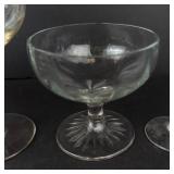 Etched Glasses - Assorted Stemware (Lot of 6)