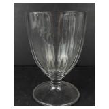 Clear Glass Goblet with Fluted Panel Bowl - Stemmed, Footed Dessert Glass