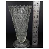 Crystal Glass Vases - Set of 2 with Starburst & Diamond Pattern (Lot of 2)
