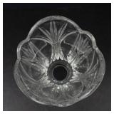 Faceted Crystal Vase - Scalloped Rim, 6 1/2 in Tall