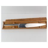 Stainless Austria Chef Knife - 9 in Blade, with Wooden Box
