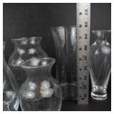 Clear Glass Vases (Lot of 11)