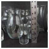 Clear Glass Vases (Lot of 11)