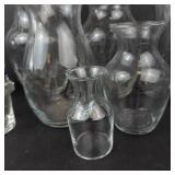 Clear Glass Vases (Lot of 11)