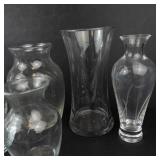 Clear Glass Vases (Lot of 11)